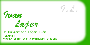 ivan lajer business card