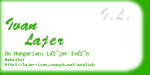 ivan lajer business card